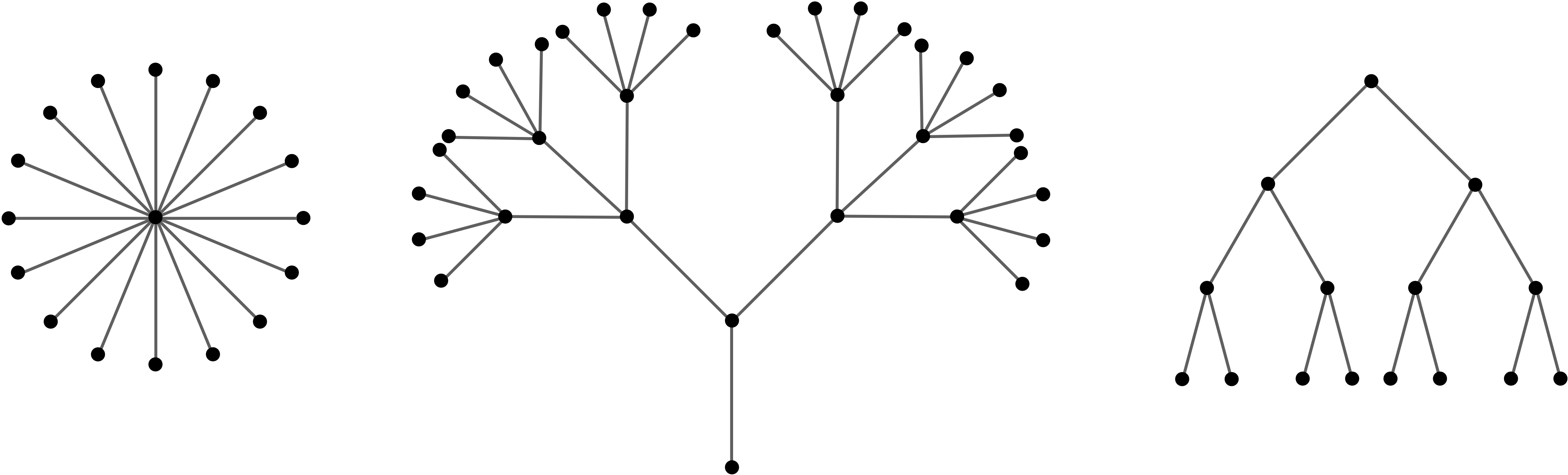 a forest of three trees